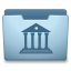 Ocean Blue Library Icon 64x64 png